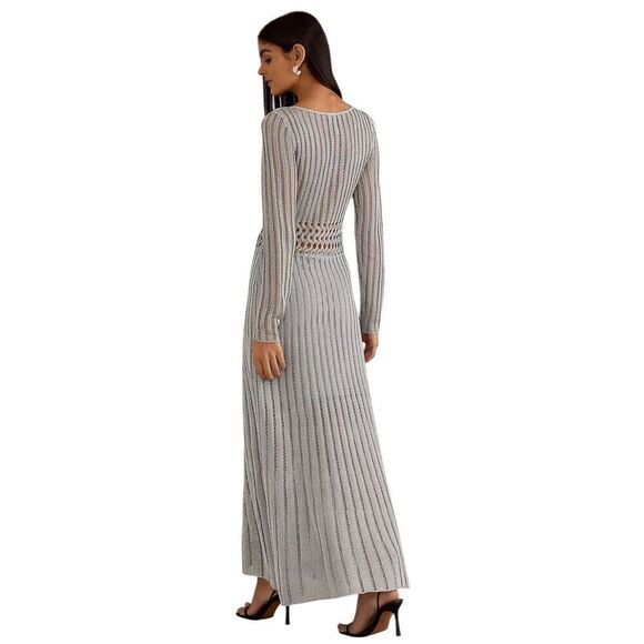 Significant Other Adley Long-Sleeve Open-Knit Maxi Dress NWT Size 10 - Picture 3 of 11